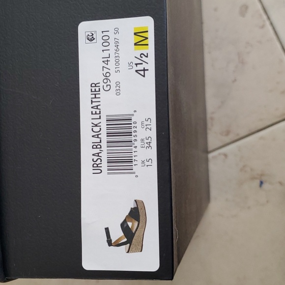 Naturalizer Black Leather Strappy Espadrille Women's Size 4.5 - Picture 6 of 6